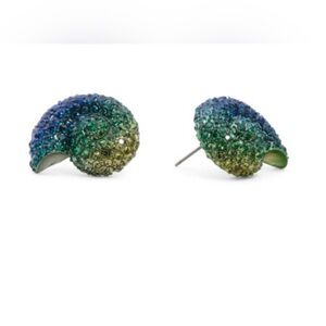 Betsey Johnson Mermaid Jewels Crystal
Seashell Earrings NEW IN BOX